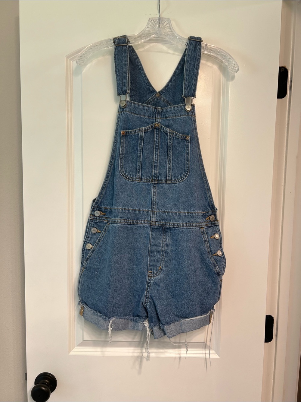 Old Navy Blue Denim Short Overalls